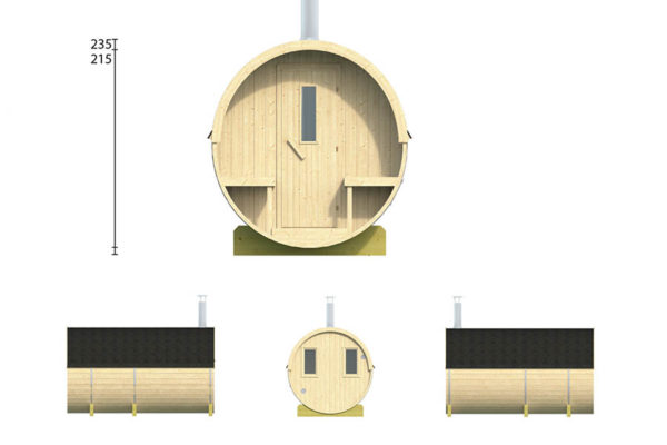Holzklusiv barrel sauna, spruce