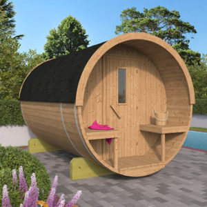 HOLZKLUSIV sauna à tonneau en bois thermique