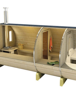 Holzklusiv barrel sauna, cross-section